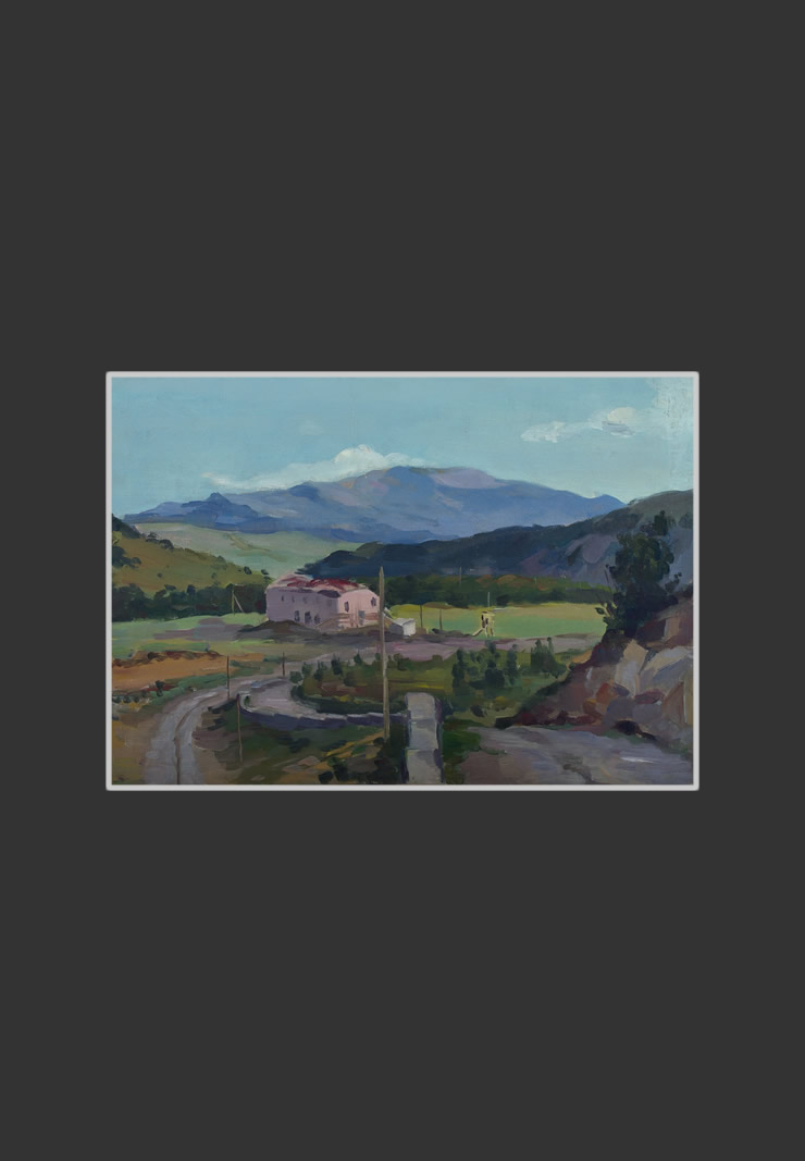 Landscape38 x 54 cm, Oil on Canvas, 1955-1960