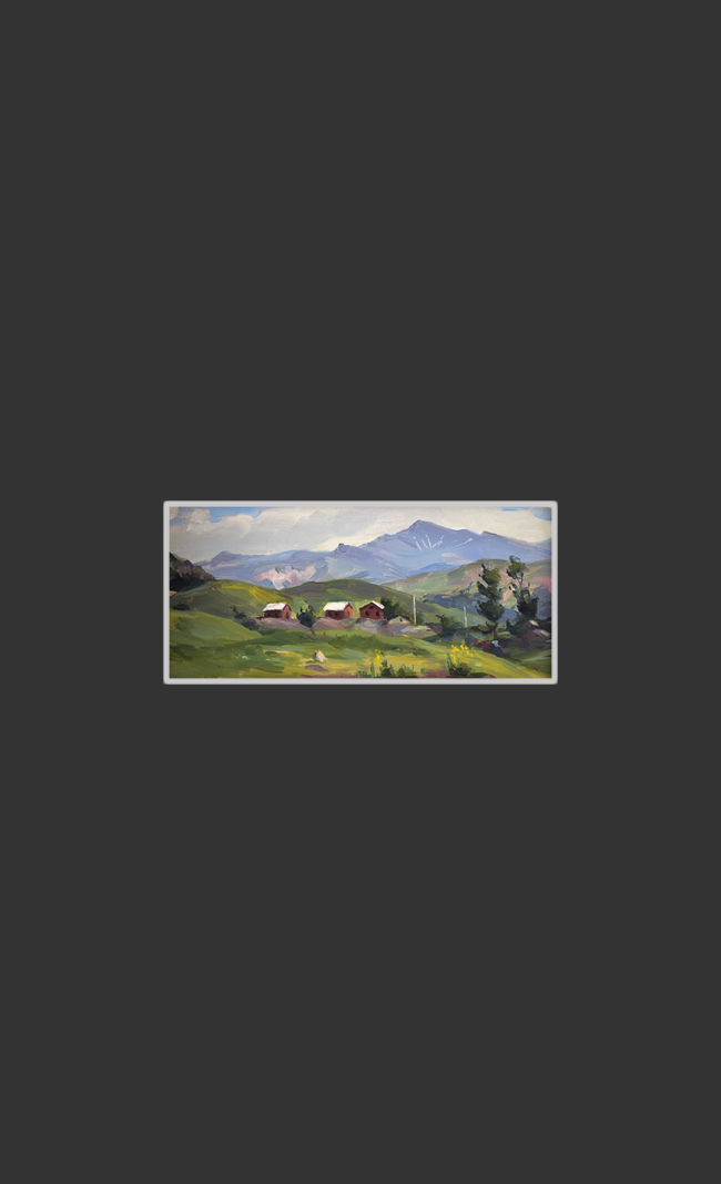 Пейзаж16 x 34 см, обработанный картон, масло, 1955-1958