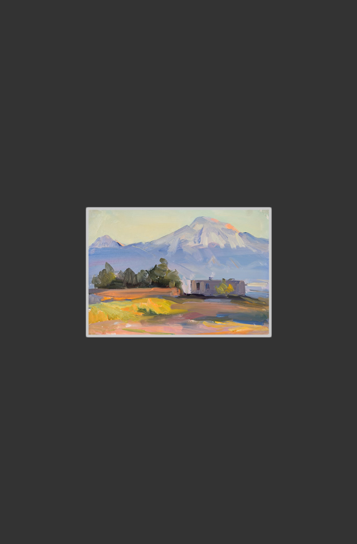 Արարատ (էտյուդ)25 x 35 սմ, մշակված ստվարաթուղթ, յուղաներկ, 1960-1965