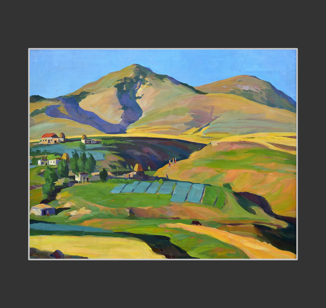 View from the outskirts of Buzhakan village73 x 92 cm, Oil on Canvas, 1959
