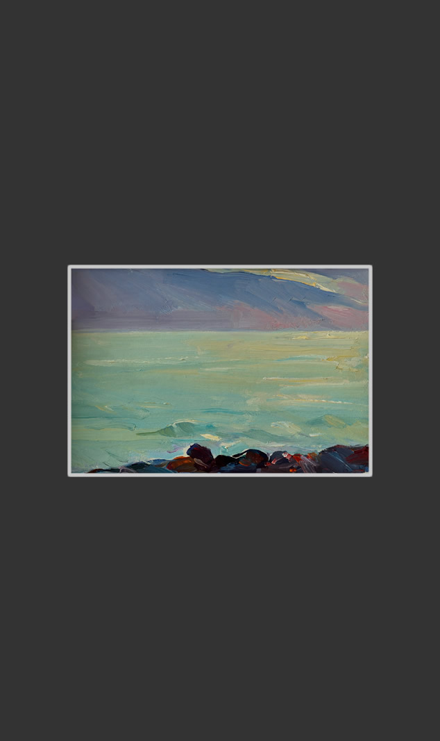 Black Sea, Khosta15 x 22 cm, Oil on Treated Cardboard, 1976-1980