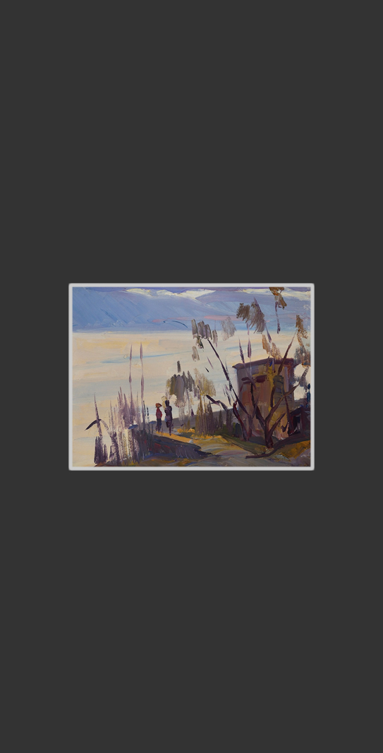 Black Sea, Khosta13 x 17 cm, Oil on Treated Cardboard, 1976-1980