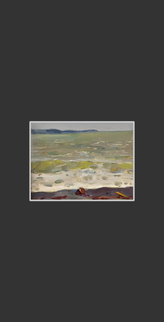 Black Sea, Khosta13 x 17 cm, Oil on Treated Cardboard, 1957
