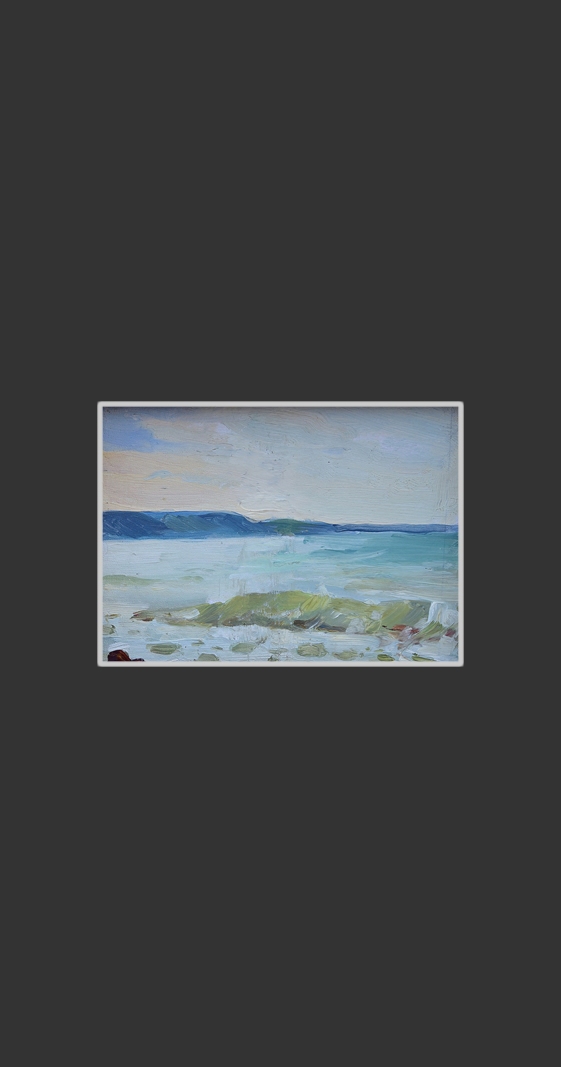 Black Sea, Khosta13 x 17 cm, Oil on Treated Cardboard, 1961