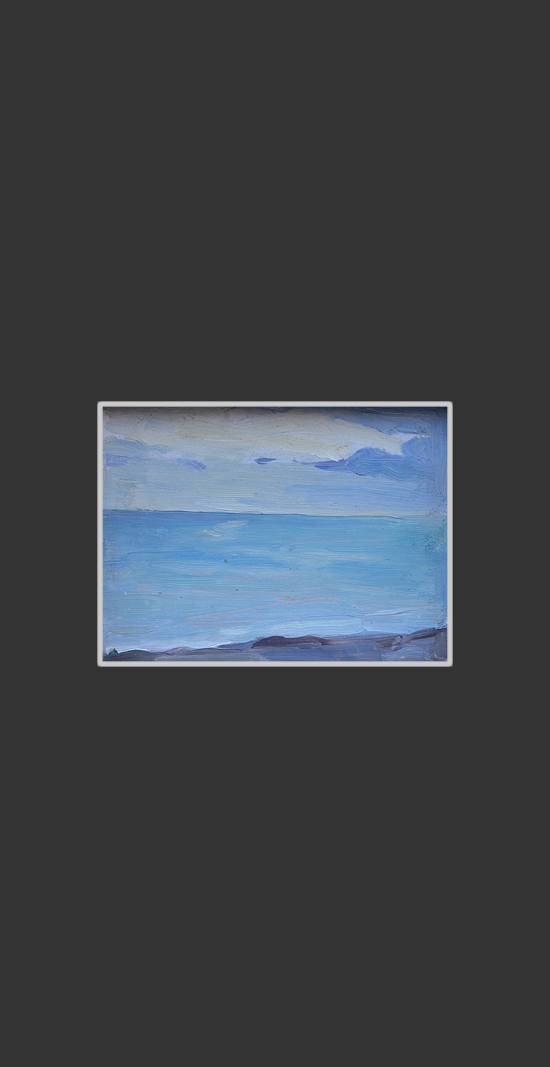 Black Sea, Khosta13 x 17 cm, Oil on Treated Cardboard, 1961