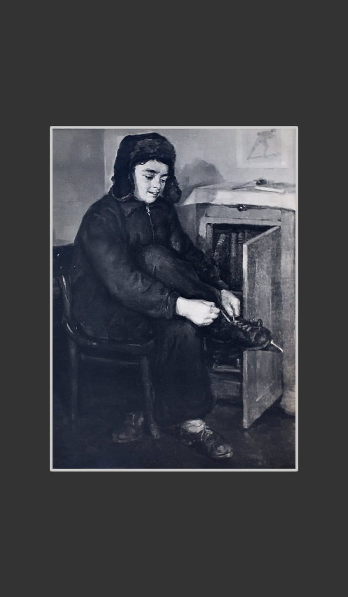 After classes (from the photo)81 x 60 cm, Oil on Canvas, 1956