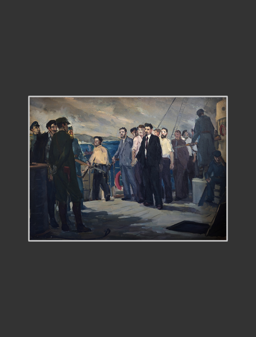 History painting70 x 95 cm, Oil on Canvas, Around 1950