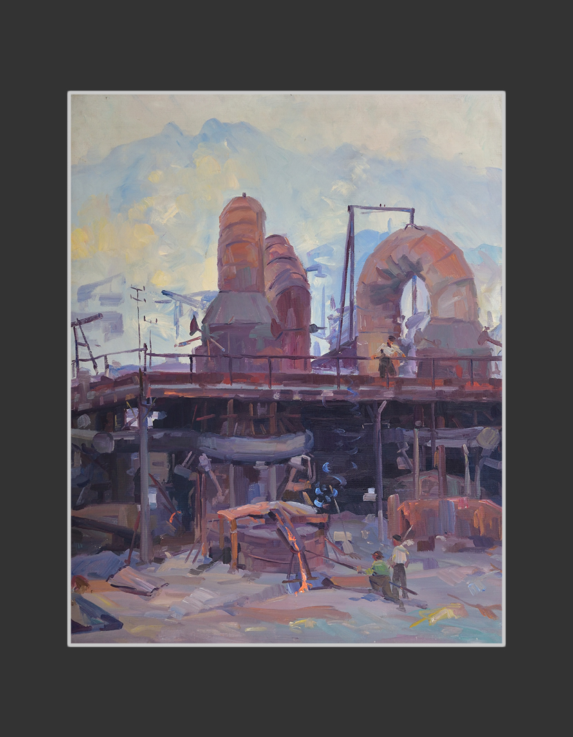 Alaverdi Copper-Molybdenum Factory80 x 63 cm, Oil on Canvas, 1962