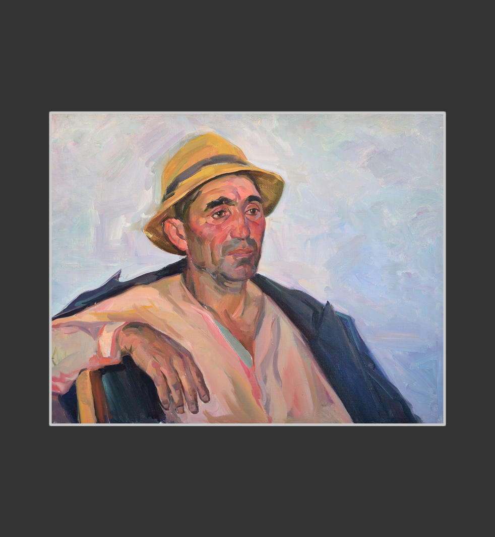 Portrait of the collective farm worker Andranik62 х 79 cm, Oil on Canvas, 1965