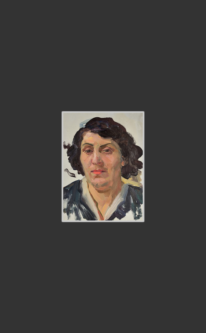 Портрет женщины (эскиз)35 x 25 см, обработанный картон, масло, 1960-1965