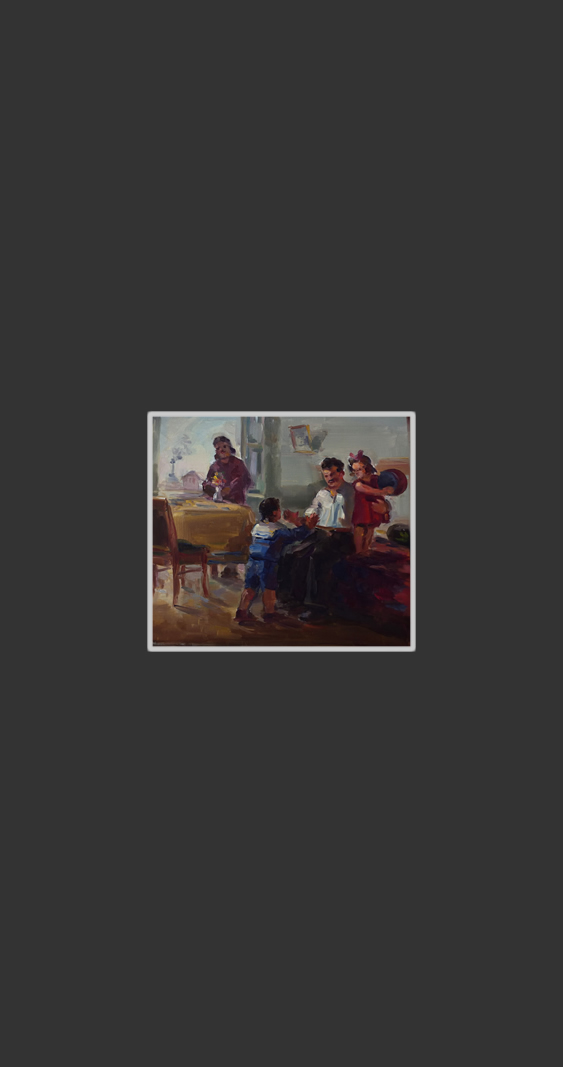 Sketch for Genre Painting23 х 27 cm, Oil on Treated Cardboard, 1953-1955