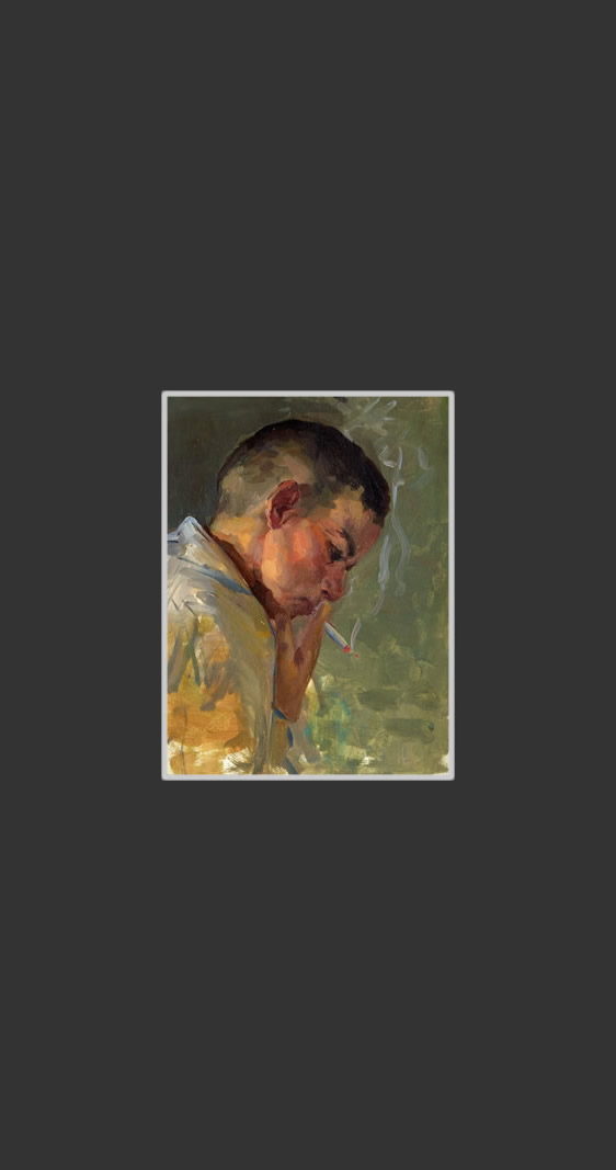 Эскиз к работе «Попались!»35 x 25 см, обработанный картон, масло, 1954