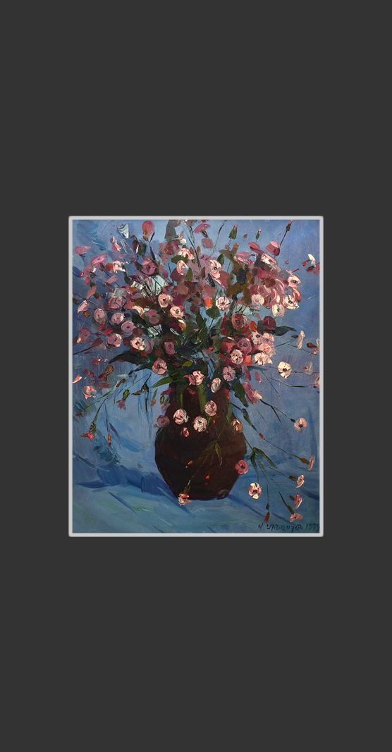 Pink flowers45 x 36 cm, Oil on Canvas, 1979